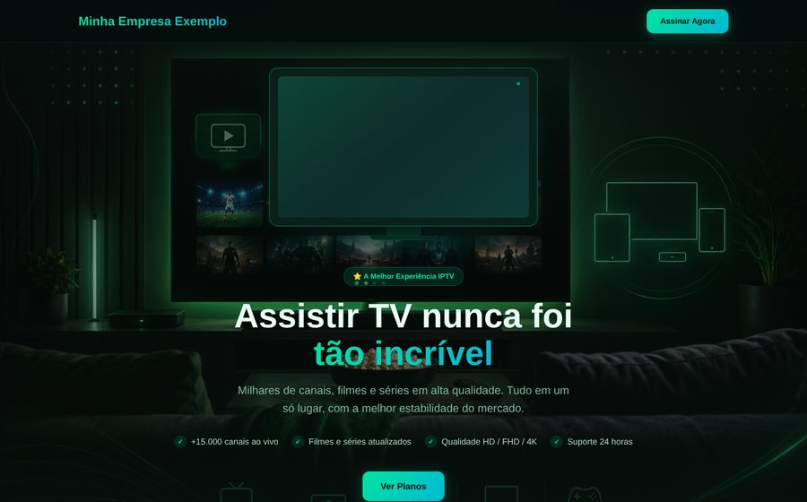 Prévia do tema Emerald TV