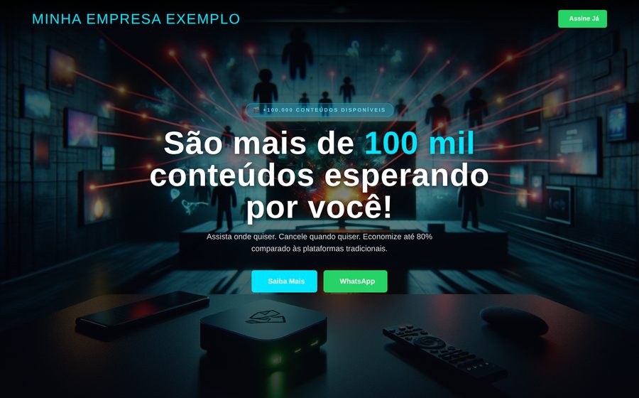Prévia do tema Turbo Cyan