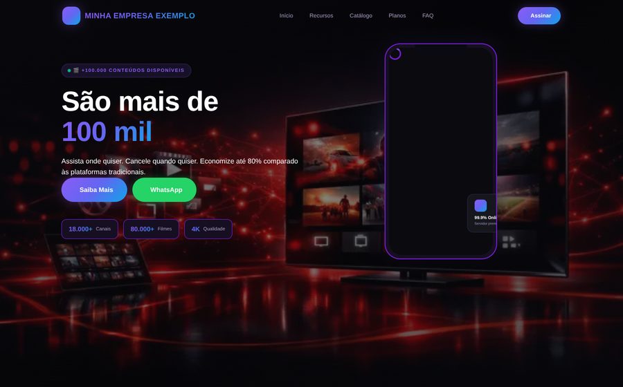Prévia do tema Vivid Stream